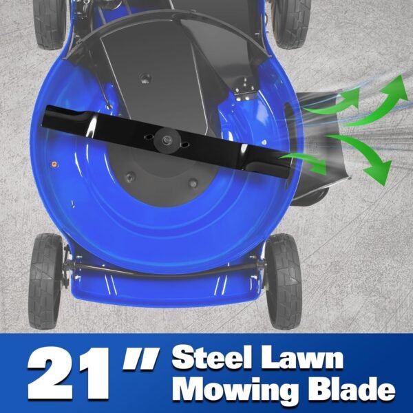 BILT HARD 21" Self Propelled Gas Lawn Mower – 201cc 4-Cycle OHV, 3-in-1 Bagging/Mulching/Side Discharge, 8 Adjustable Cutting Heights & Smooth Easy Start