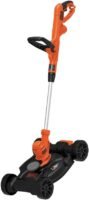 BLACK+DECKER Electric Lawn Mower, Weed Eater and Edger 3-in-1 Combo, Corded 12-Inch 6.5 Amp Electric Weed Wacker and Compact Push Mower (BESTA512CM)