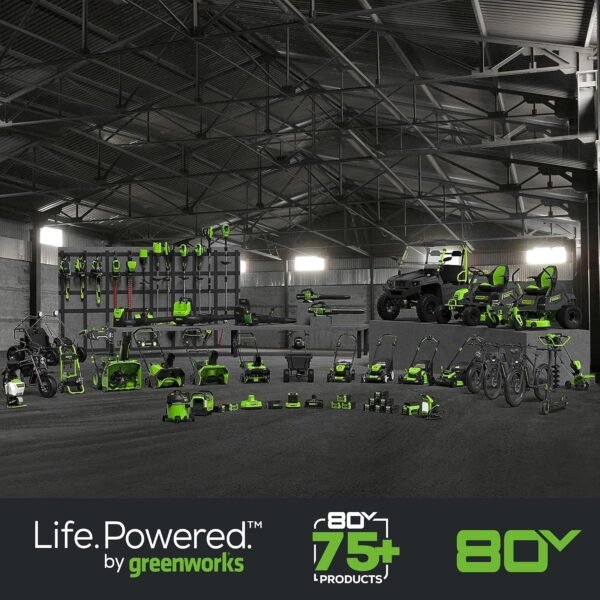 Greenworks 80V 21in Push Lawn Mower, 4.0 Ah Battery and Charger