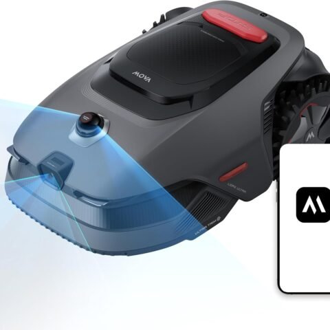 MOVA LiDAX Ultra 1000 Robot Lawn Mower Wire Free for 1/4 Acre, RTK-Free+360° 3D LiDAR+AI Vision Auto Mapping, Zero-Edge Cutting, Cutting Height 1.2"-3.9", 45% Slope, Up to 150 Managed Zones Dual Maps