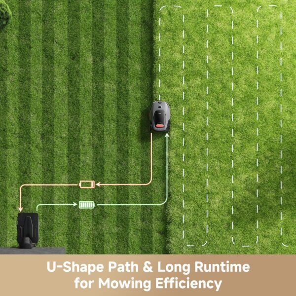 MOVA LiDAX Ultra 1000 Robot Lawn Mower Wire Free for 1/4 Acre, RTK-Free+360° 3D LiDAR+AI Vision Auto Mapping, Zero-Edge Cutting, Cutting Height 1.2"-3.9", 45% Slope, Up to 150 Managed Zones Dual Maps