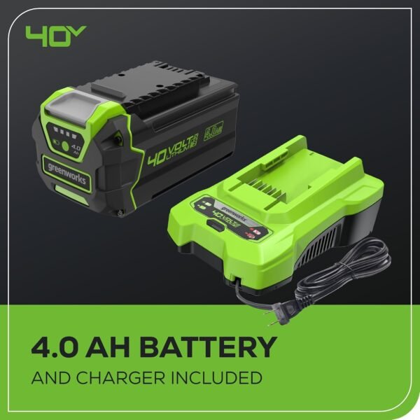 Greenworks 40V 16in Push Lawn Mower, 4.0 Ah Battery and Charger